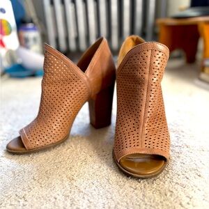 3in Lucky Brand Peep Toe Booties